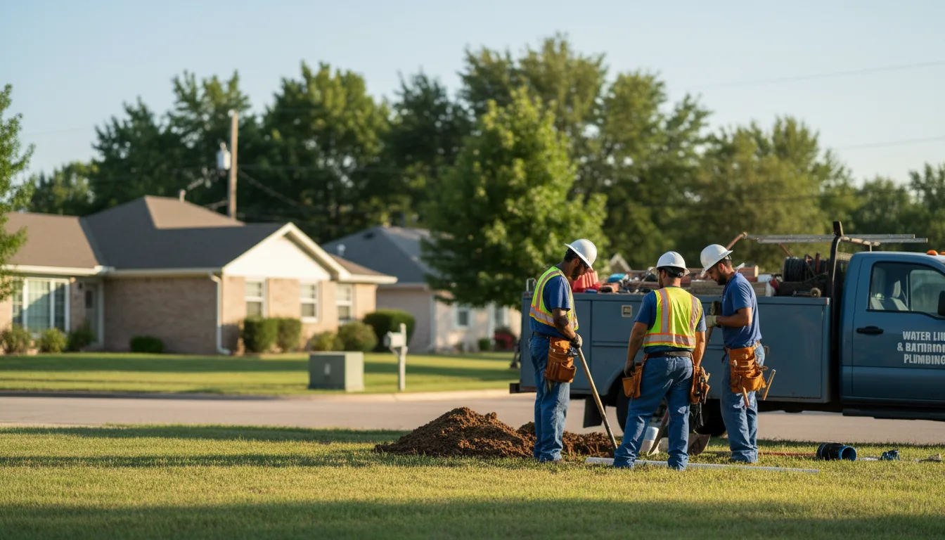 Residential water line and bathroom plumbing service in Oxford, PA